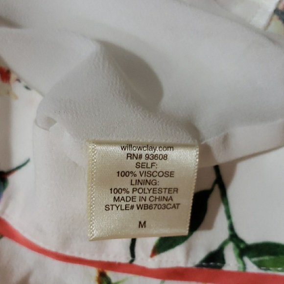 Willow Clay Shorts Womens M White Floral High Waist - Picture 6 of 6